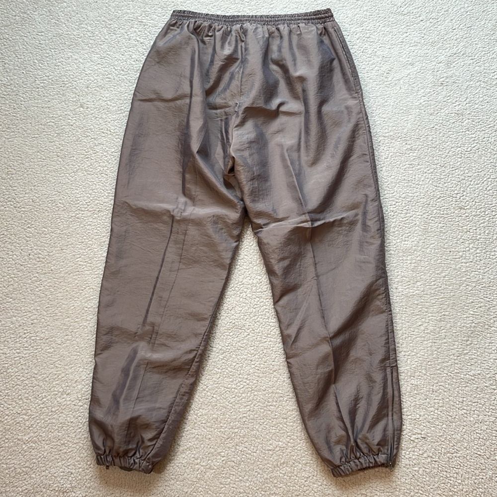 Vintage 90s New York Classics Iridescent Beige Zip Cuff Parachute Pants - Picture 5 of 5